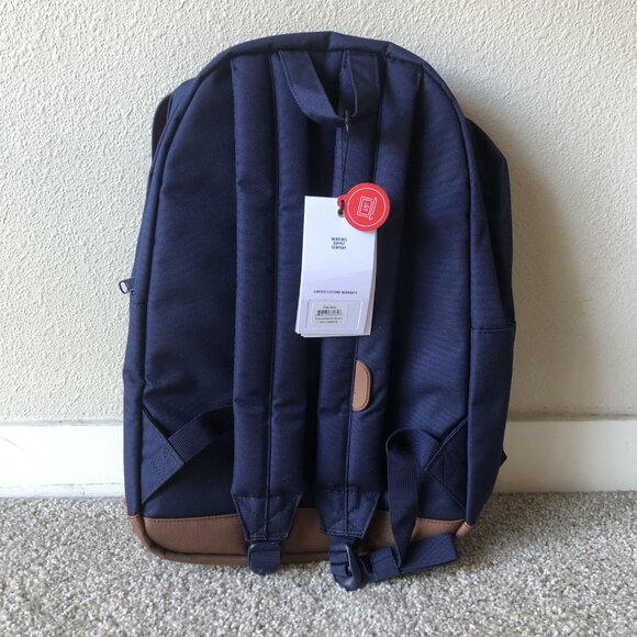 NEW! Herschel Supply Co. Pop Quiz Backpack 25L - Navy/Tan - Picture 2 of 6